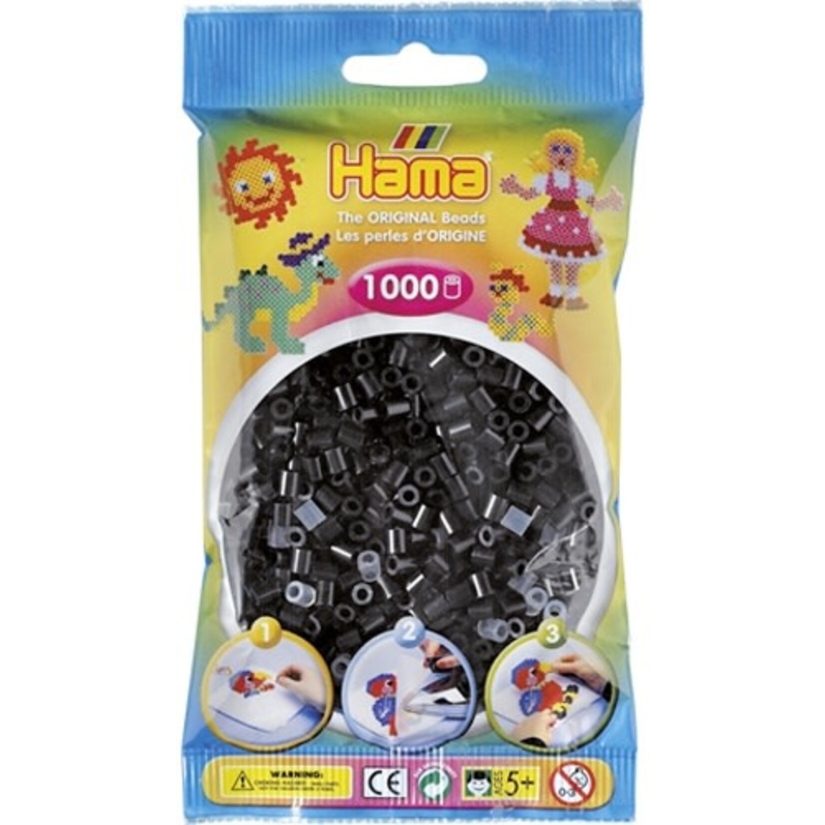 Hama Hama Strijkkralen  Zwart (1000  kralen)