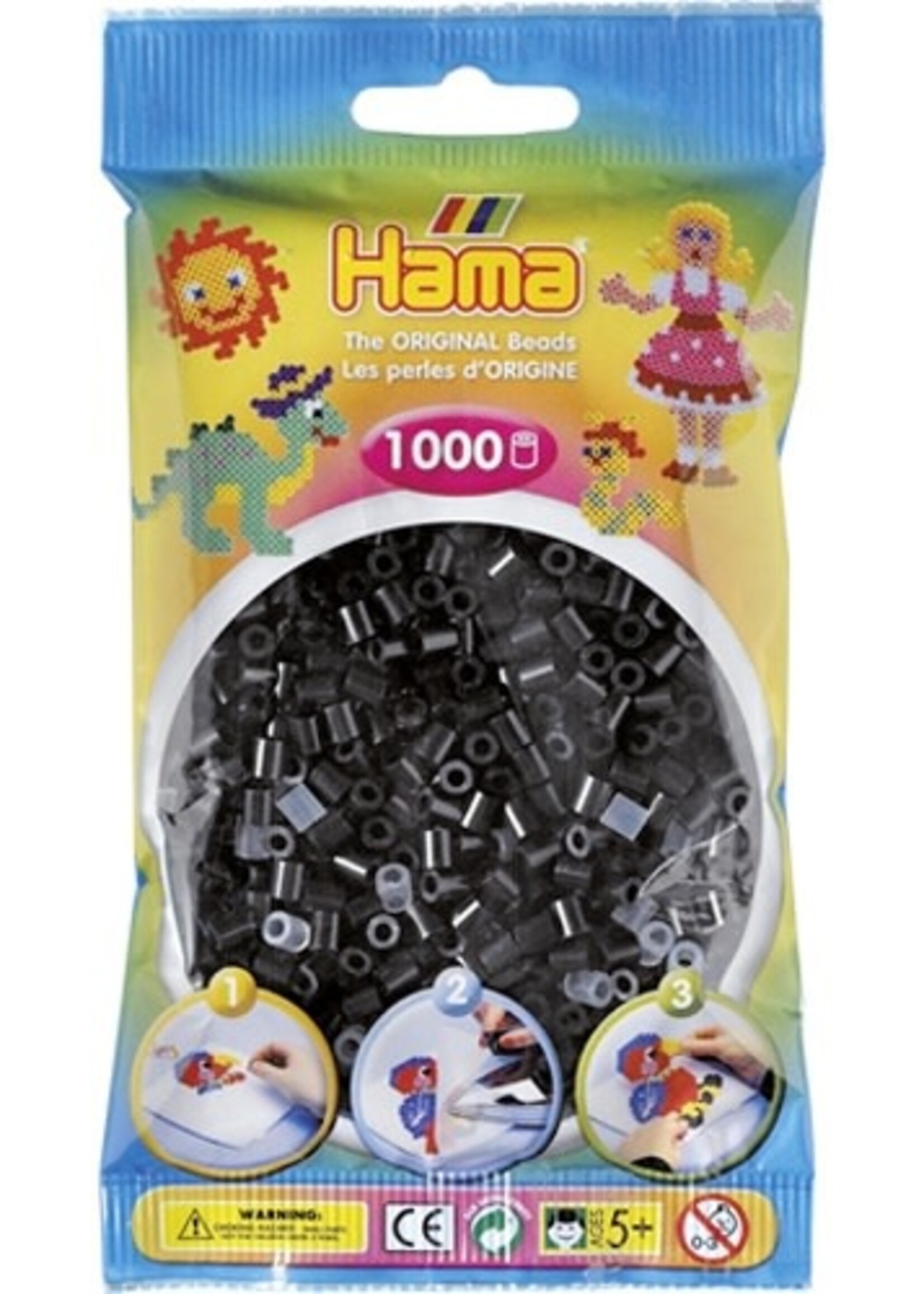 Hama Hama Strijkkralen  Zwart (1000  kralen)