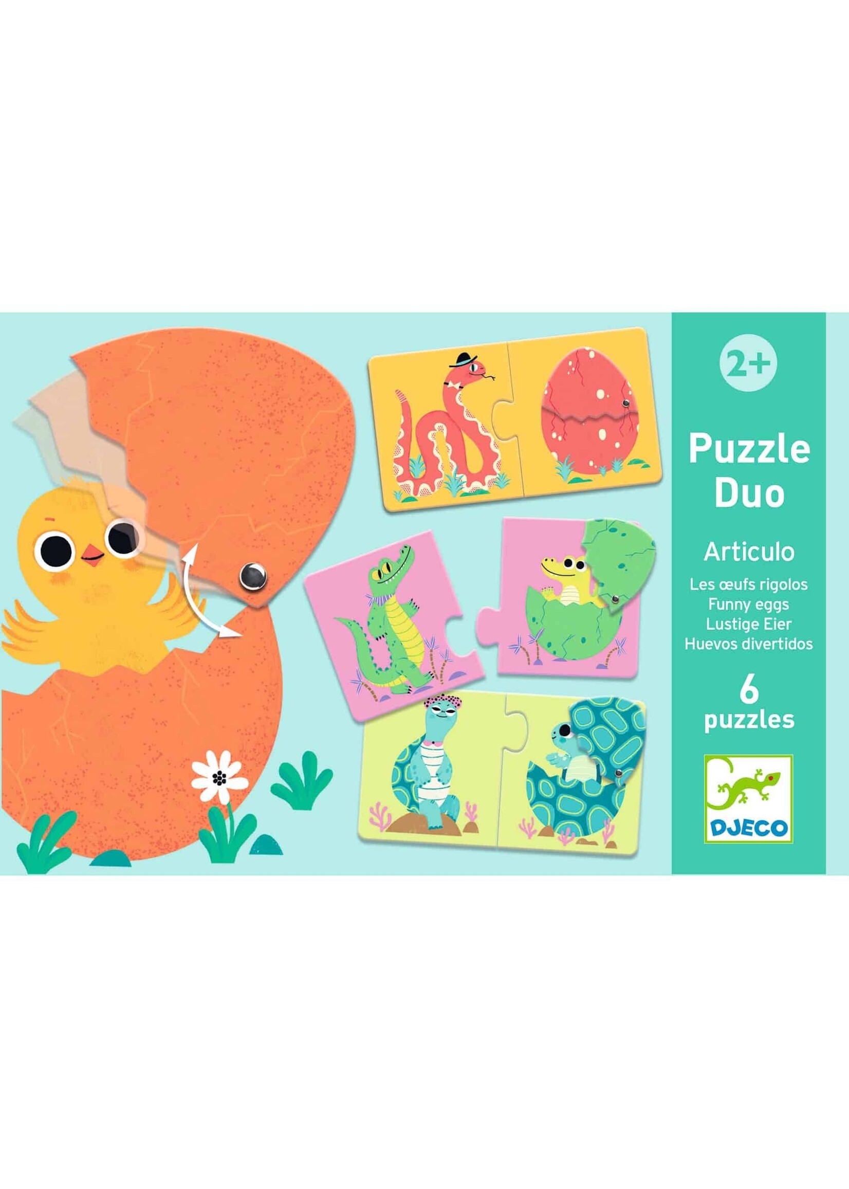 Djeco Djeco 8193 Duo Puzzel Grappige Eieren