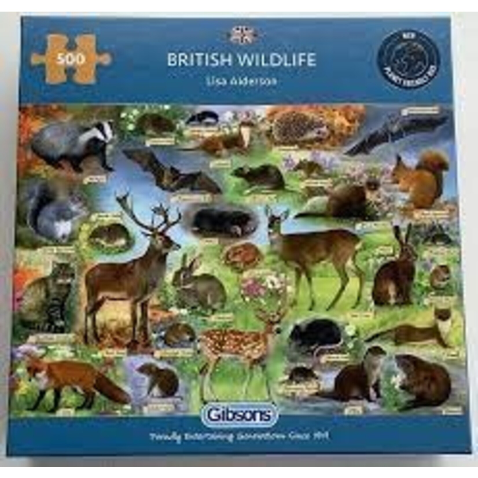 Gibsons Gibsons puzzel British Wildlife (500 stukjes)