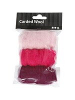 Creotime Gekaarde wol - Roze Harmonie (3 x 10 gram)