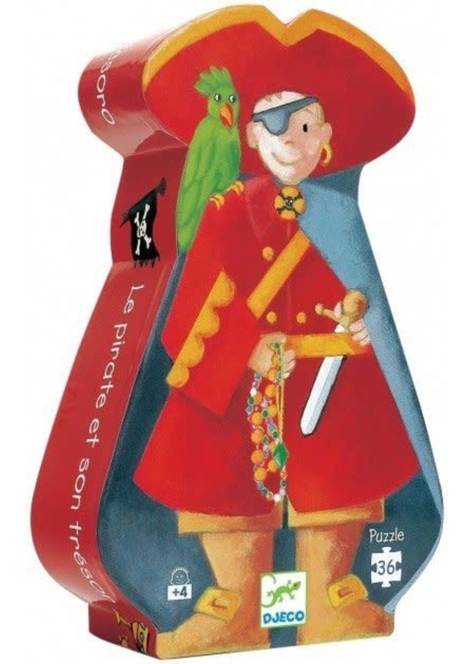 Djeco Djeco 7220 Silhouet puzzel - De piraat en zijn schat (36 stukjes)