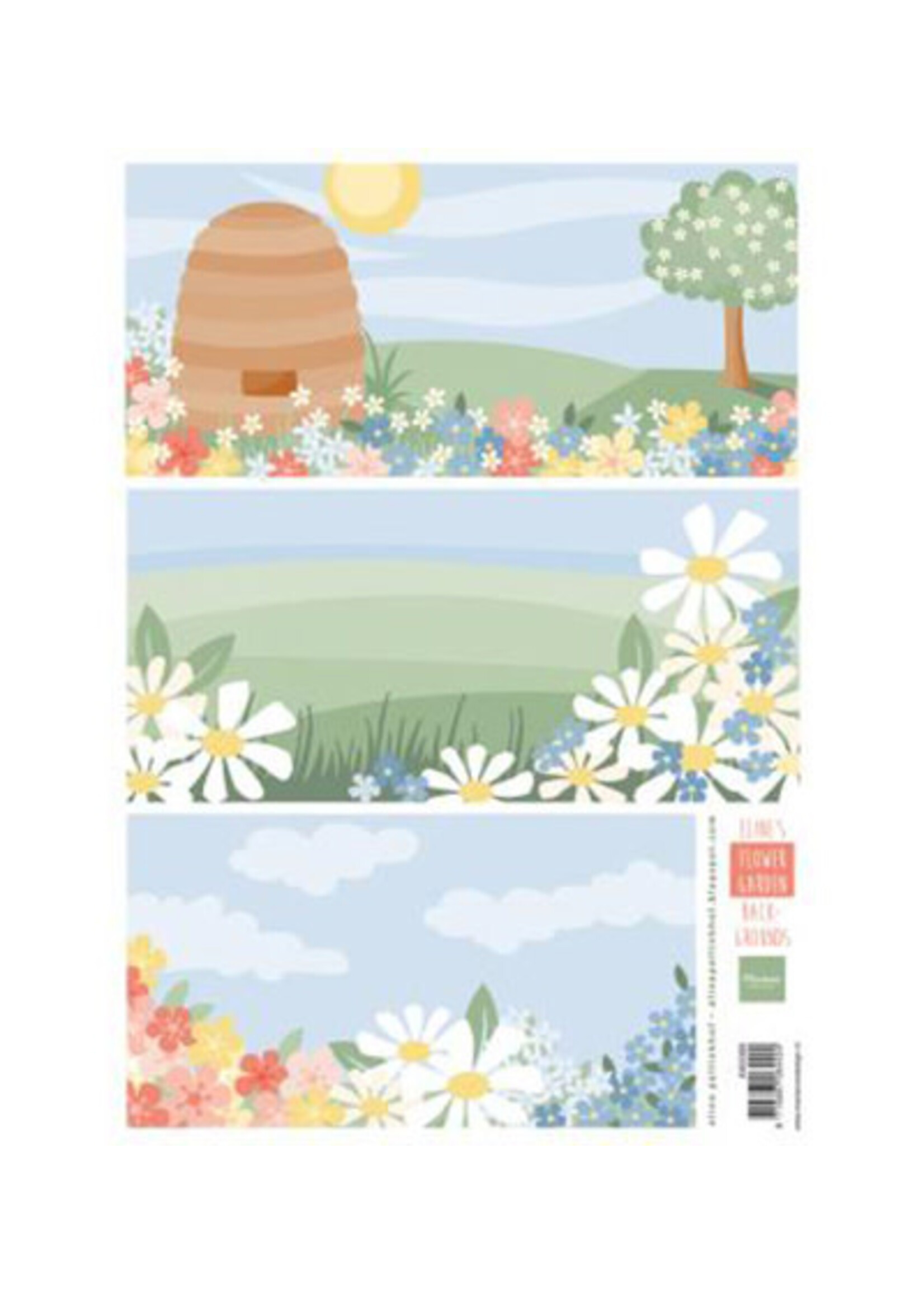 Marianne Design 3D Cutting Sheet - Marianne Design - Bloementuin (achtergrond)