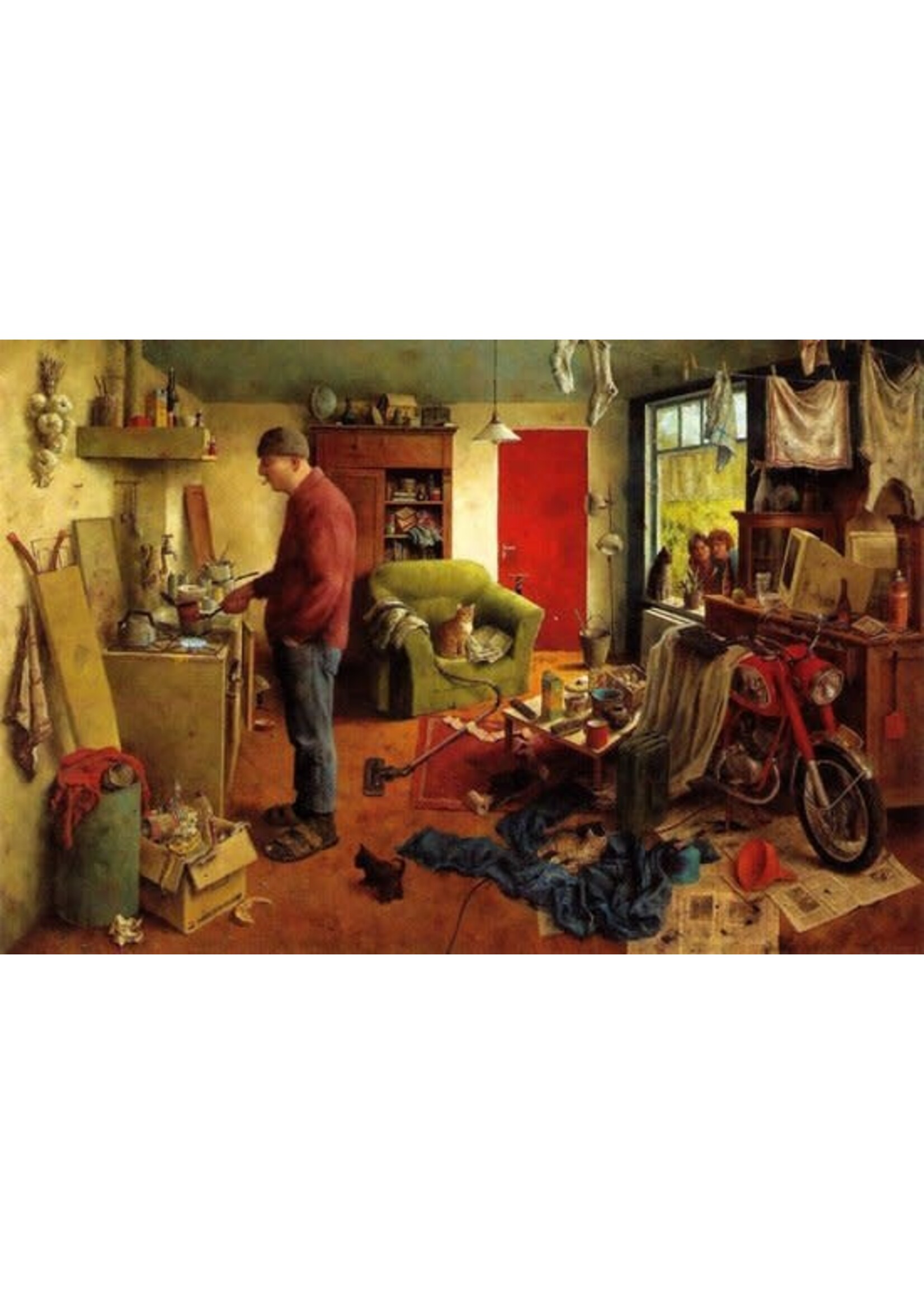 Art Revisited Art puzzel Marius van Dokkum - Mannenhuishouding (1000 stukjes)