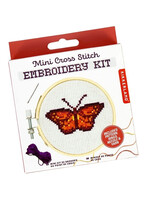 Kikkerland Kikkerland Mini Cross Stitch Borduurset - Vlinder