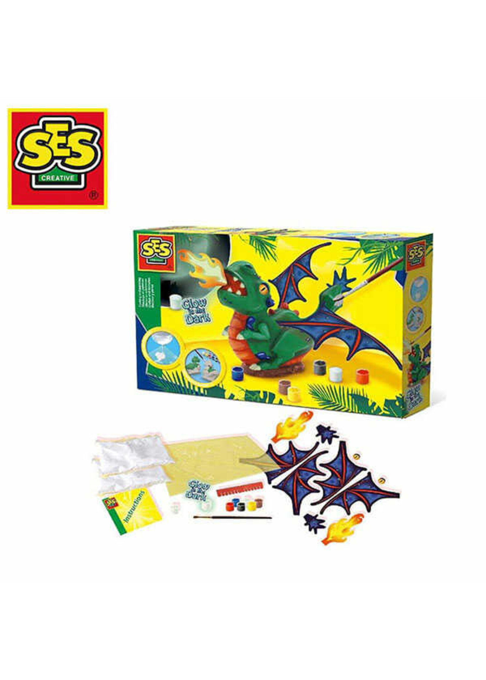 SES SES Gieten en Schilderen - Glow in the Dark Draak