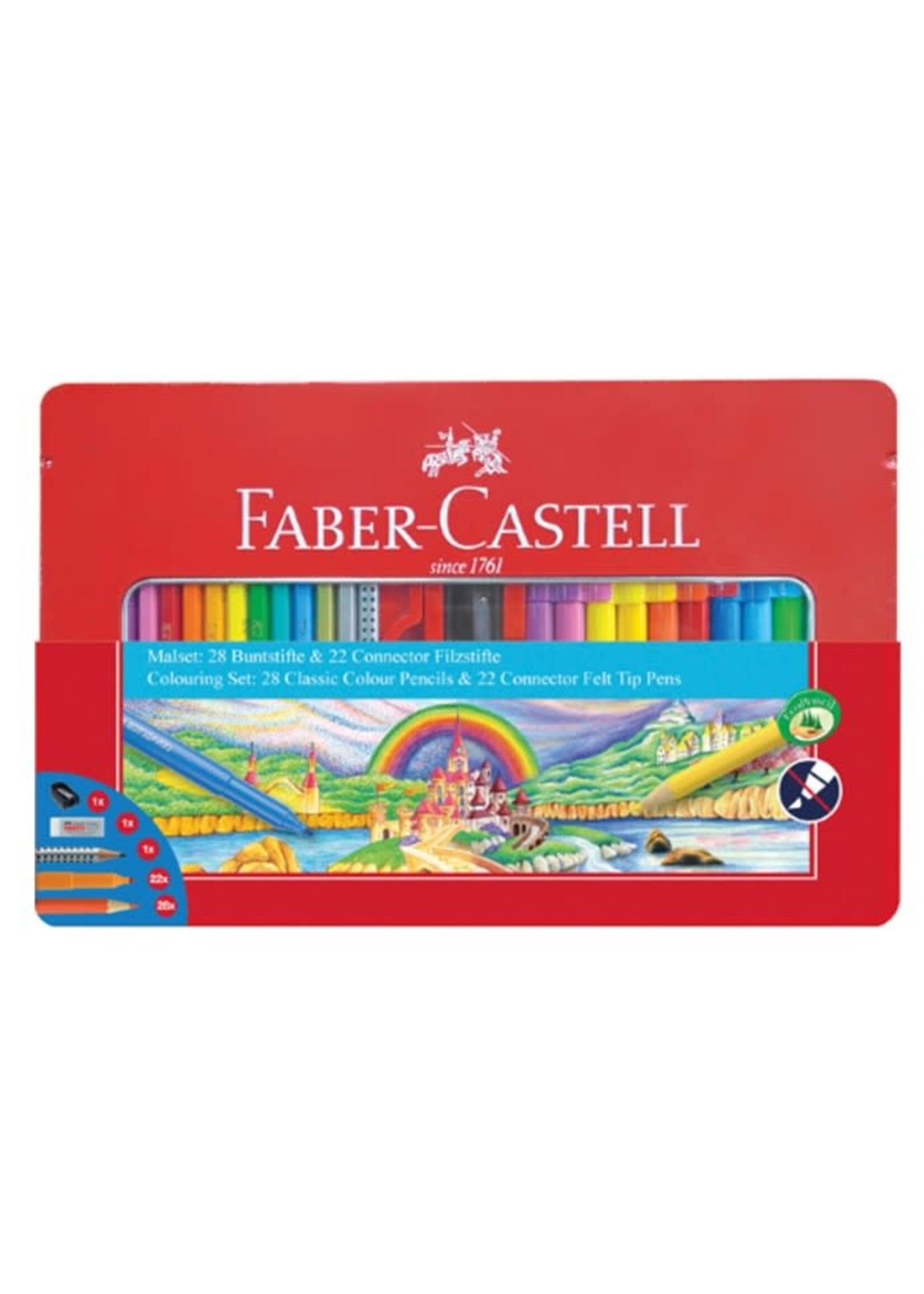 Faber-Castell Faber-Castell cadeauset in metalen doos (53-delig)