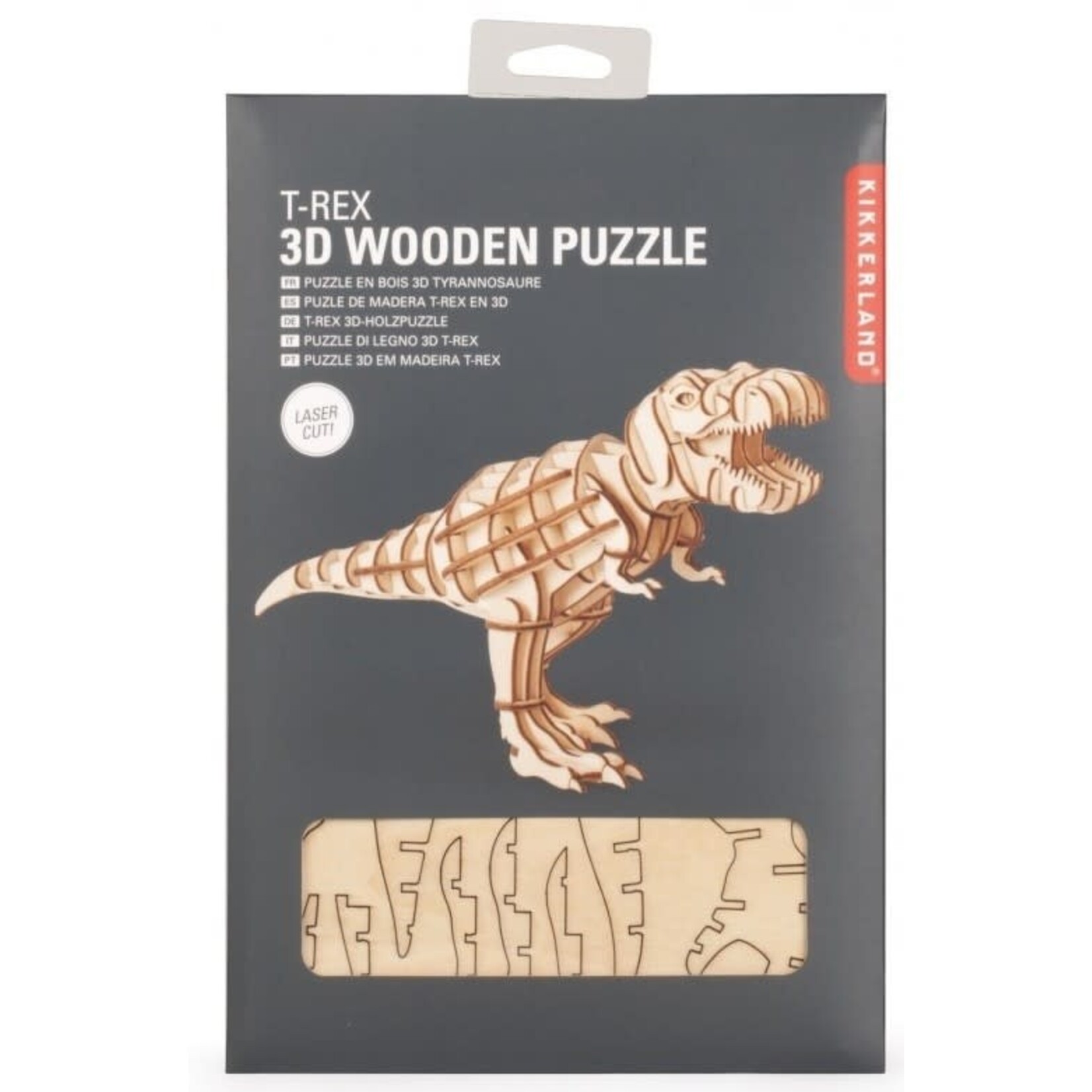 Kikkerland Kikkerland - houten 3D puzzel - T-rex