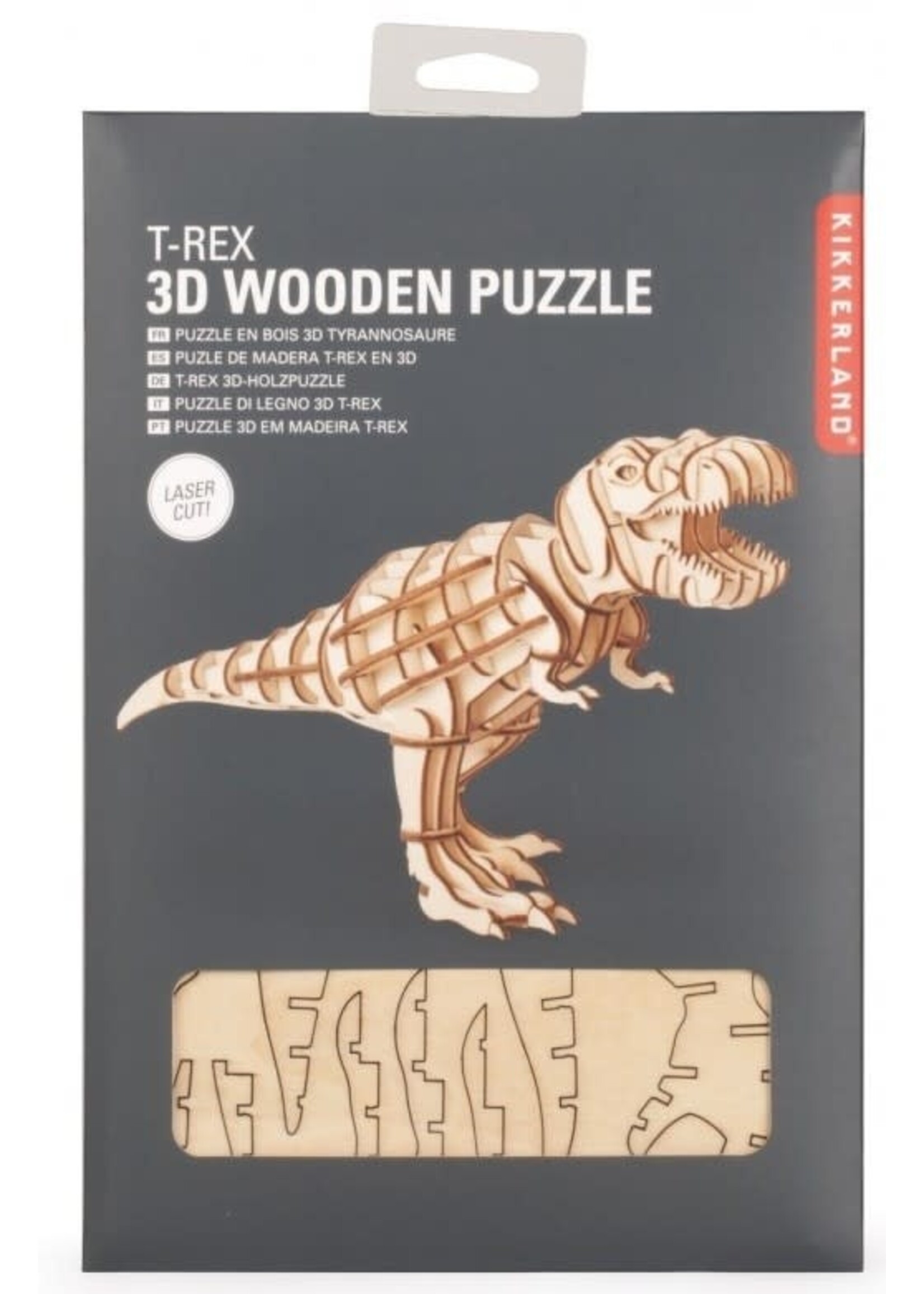 Kikkerland Kikkerland - houten 3D puzzel - T-rex