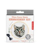 Kikkerland Kikkerland Mini Cross Stitch Borduurset Kat