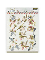 Precious Marieke 3D Cutting Sheet - Precious Marieke - Birds and Berries - Raspberries