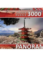 Educa Educa puzzel Mount Fuji and Chureito Pagoda Japan, Panorama (3000 stukjes)