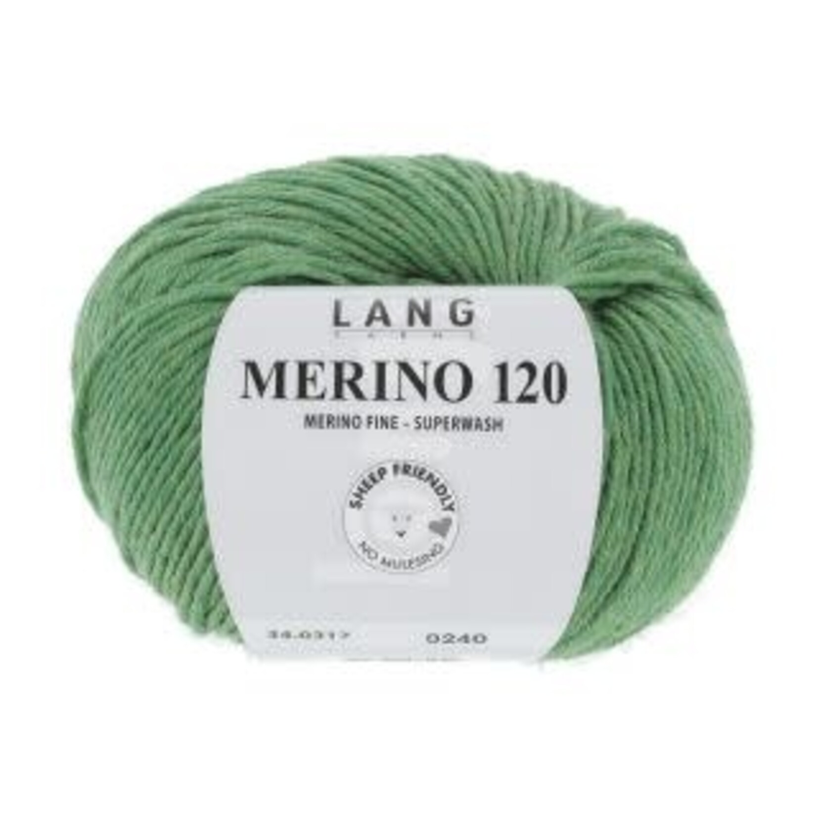 LangYarns Lang Yarns - Merino 120 - 50 gram Groen gemeleerd