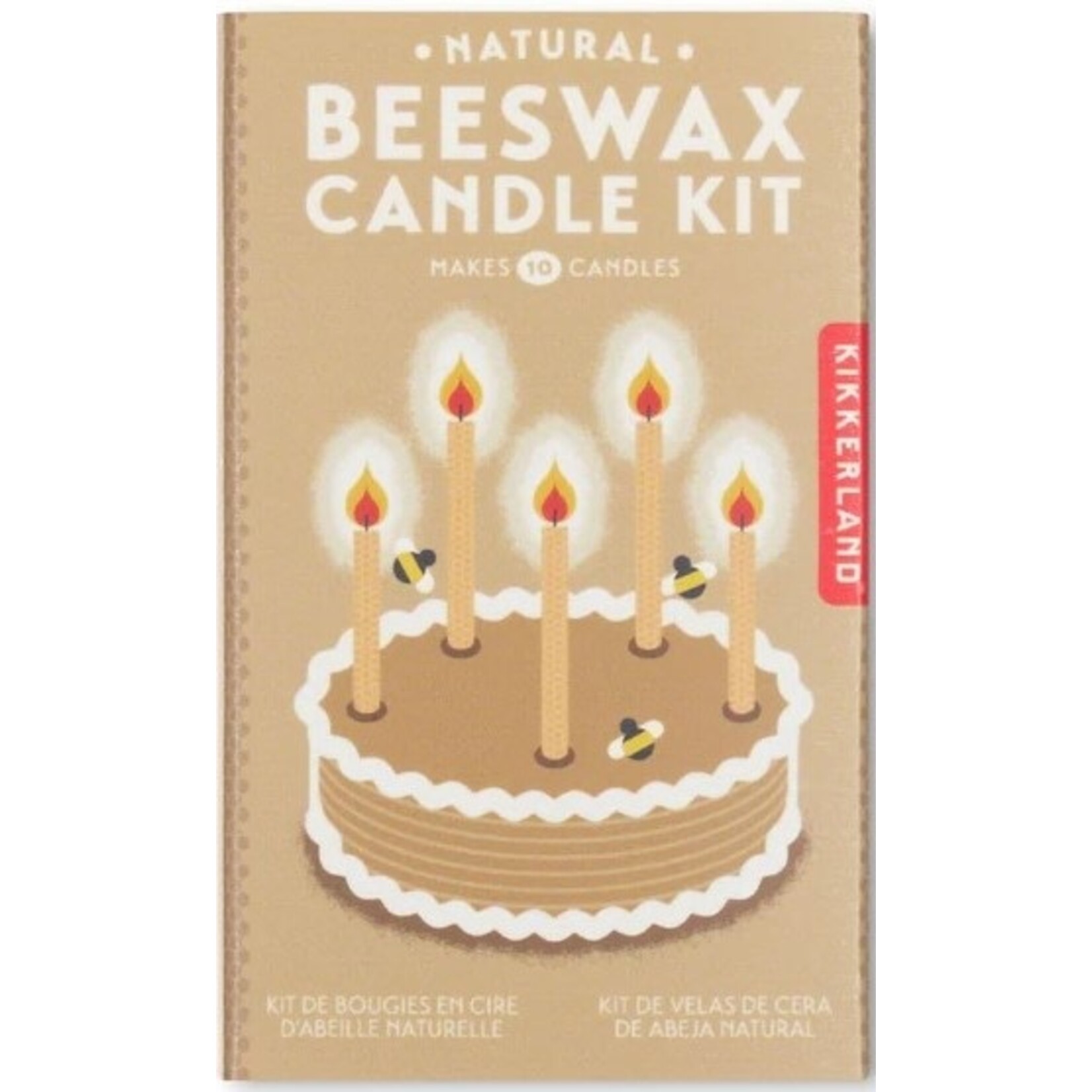 Kikkerland Kikkerland - Natural Beeswax Candle Kit - Yellow