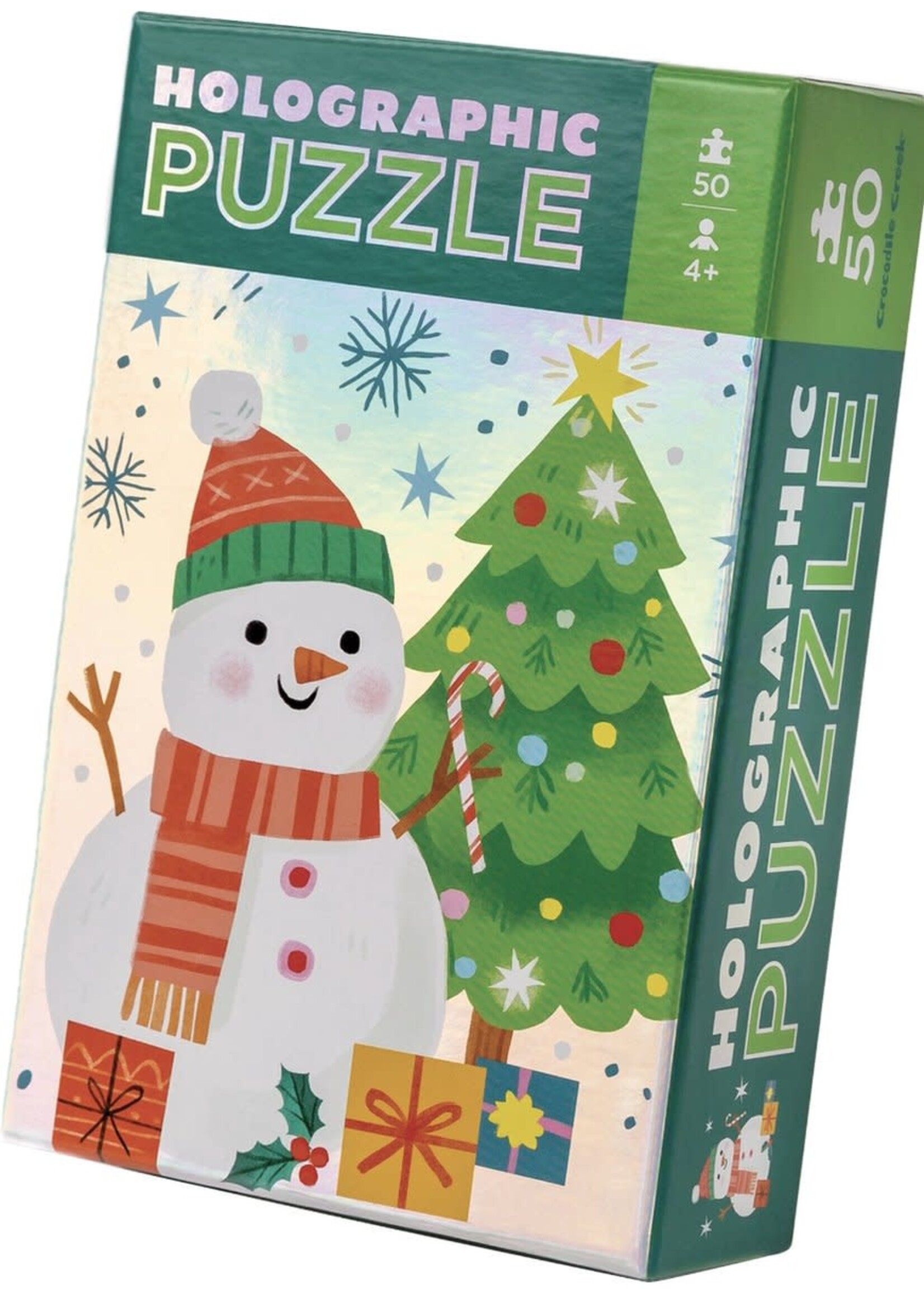 Crocodile Creek Crocodile Creek Holografische puzzel Sneeuwpop (50 stukjes)