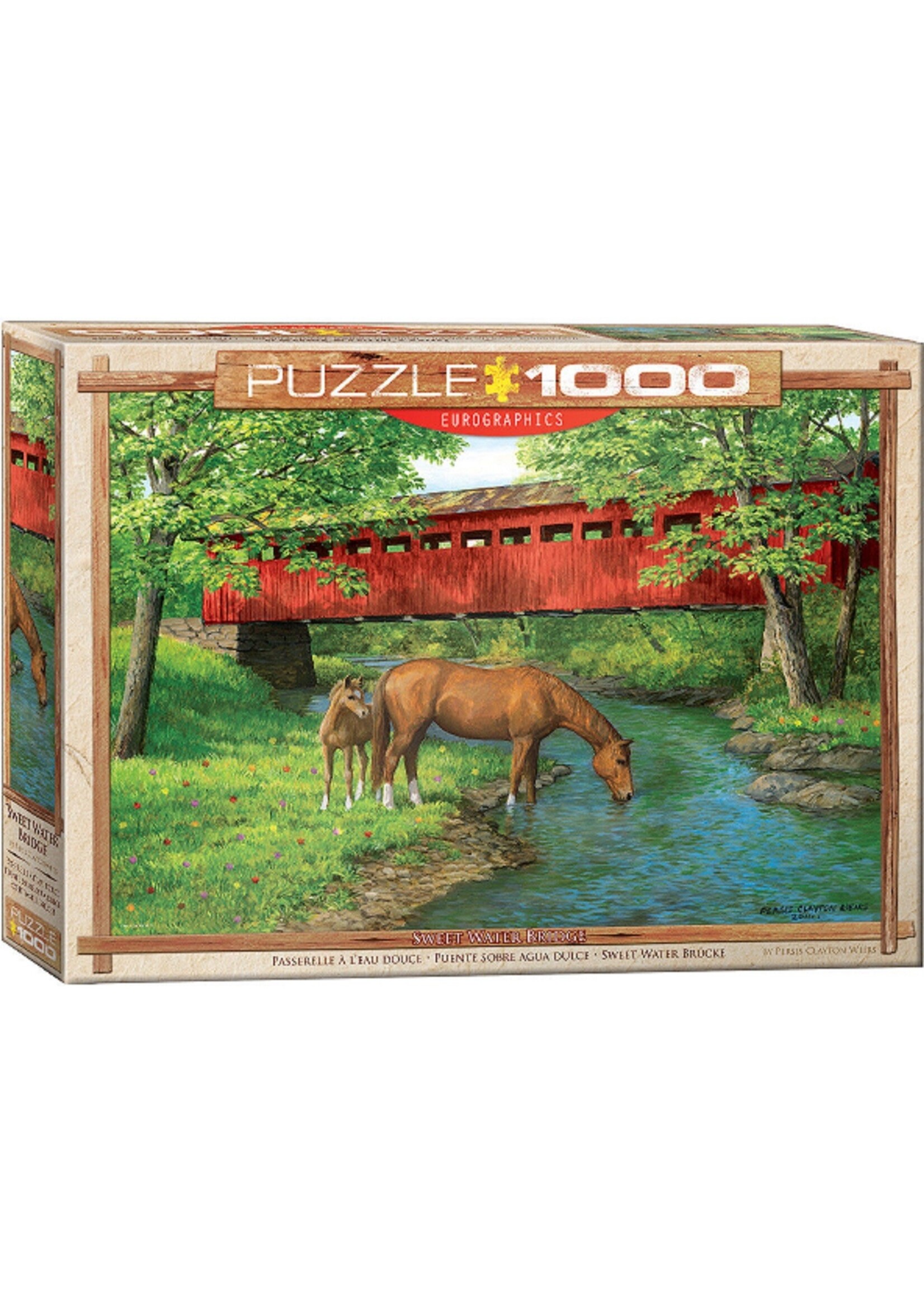 Eurographics Eurographics puzzel Sweet Water Bridge Persis Clayton Weirs (1000 stukjes)