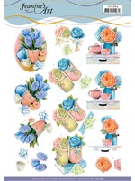 Jeanine's Art Blue Flowers Cutting Sheet, Jeanines Art