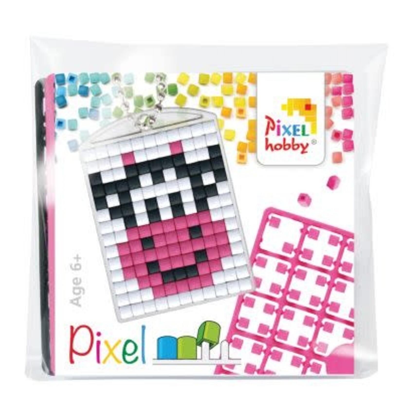 Pixel Pixelhobby medaillion sleutelhanger Langende koe