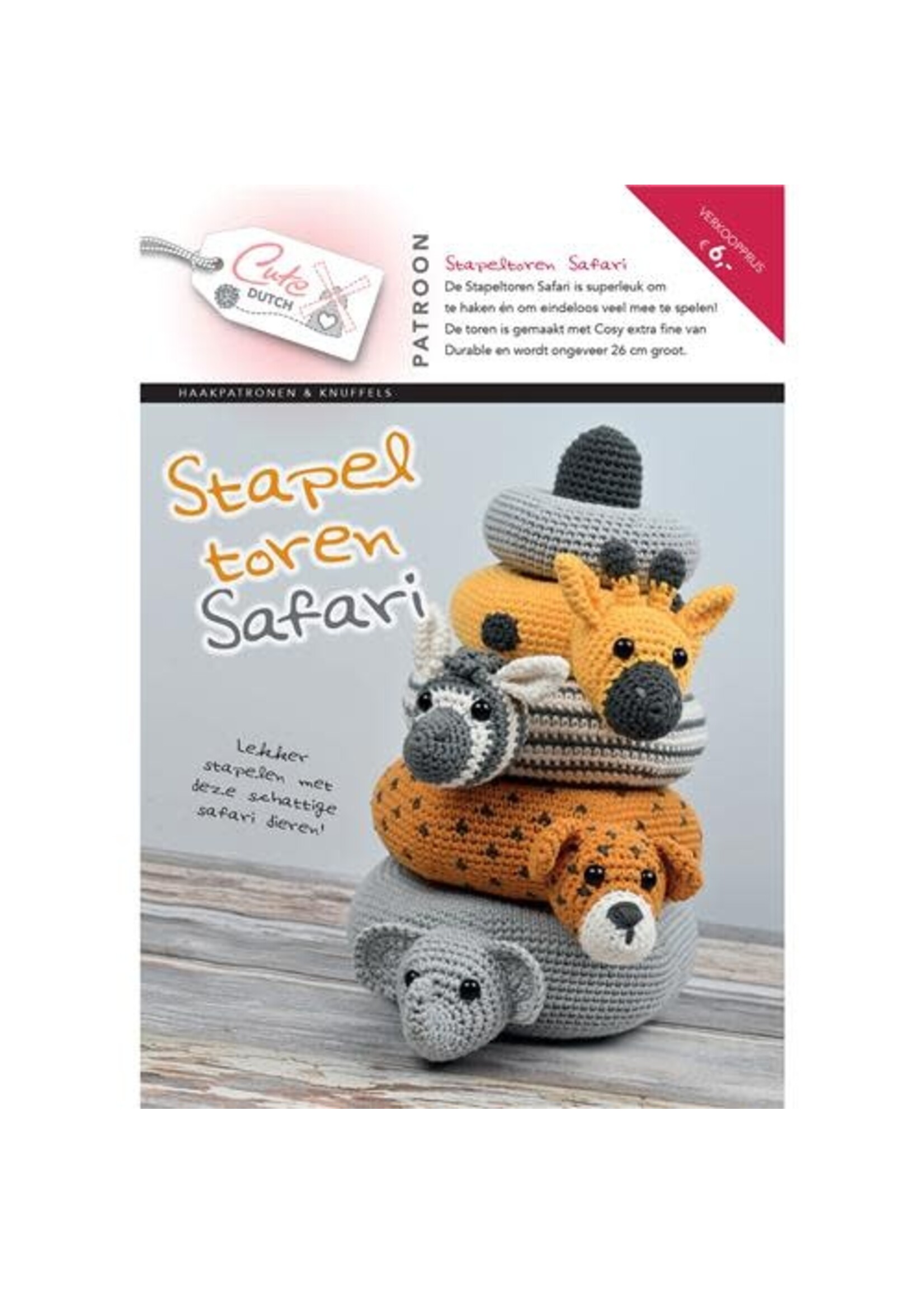 Cute Dutch CuteDutch Patroonboekje Stapeltoren Safari