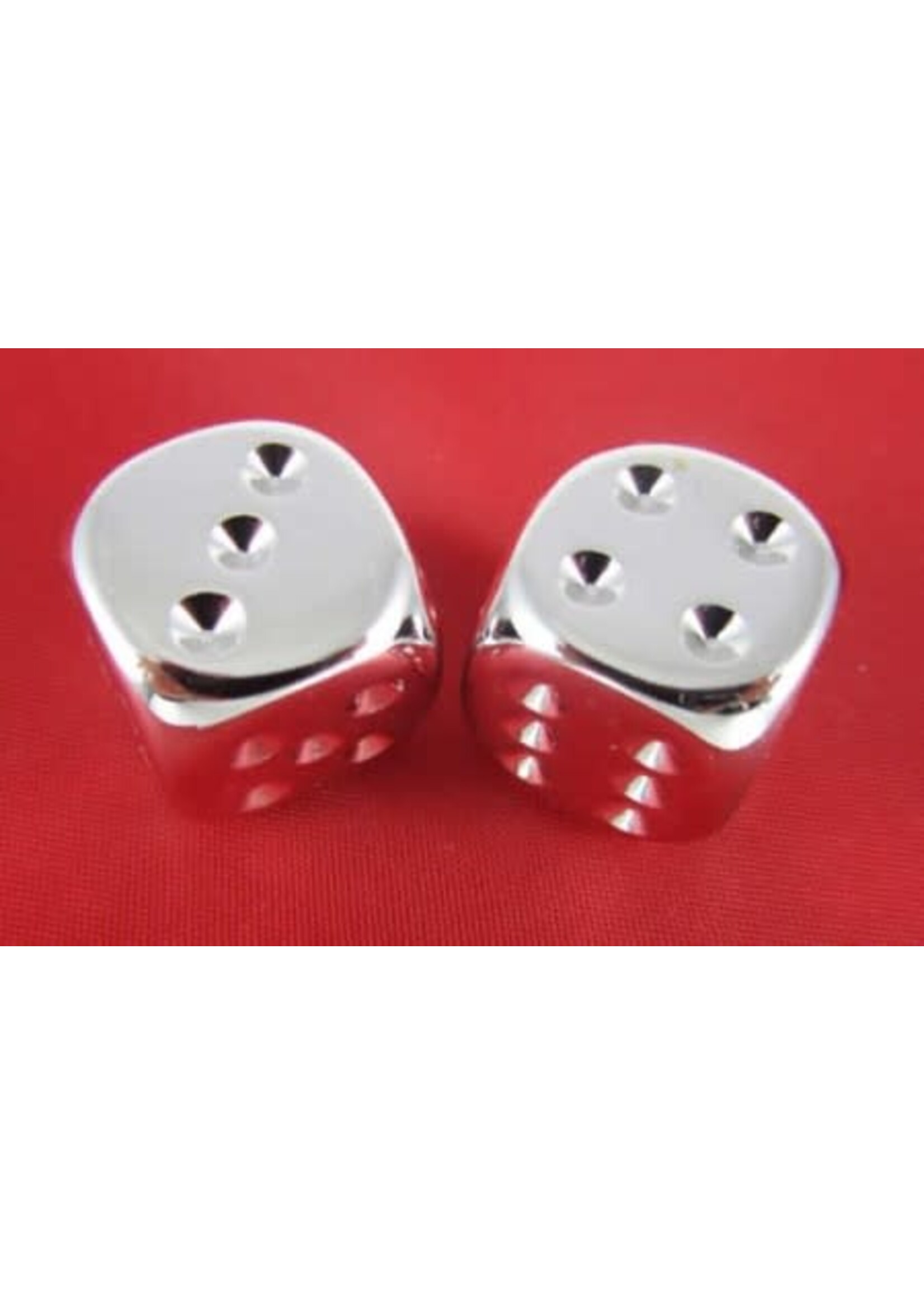 Chessex Chessex Silver Plated Dobbelsteen D6