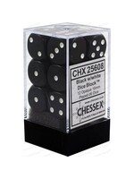 Chessex Dobbelsteen zwart 16 mm (per stuk)