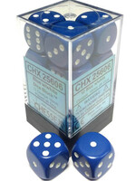 Chessex Dobbelsteen D6 blauw 16 mm (per stuk)