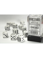 Chessex Dobbelsteen wit 16 mm (per stuk)