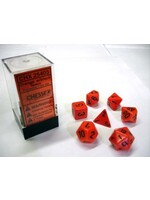 Chessex Chessex Dobbelstenen Oranje/Zwart Polydice Ass.