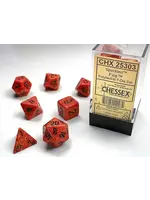 Chessex Chessex 25303 Fire Speckled Polydice Dobbelstenen assortiment