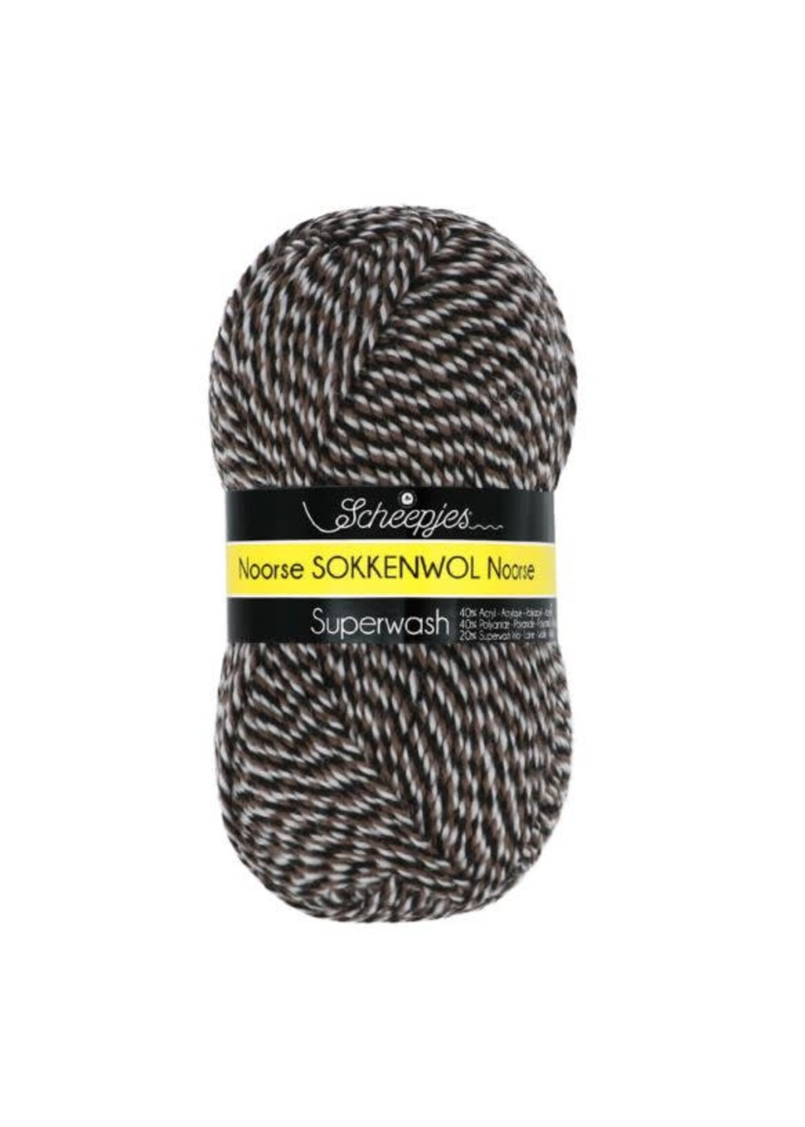 Scheepjes Scheepjes noorse sokkenwol Markoma zwart/beige 100 gram