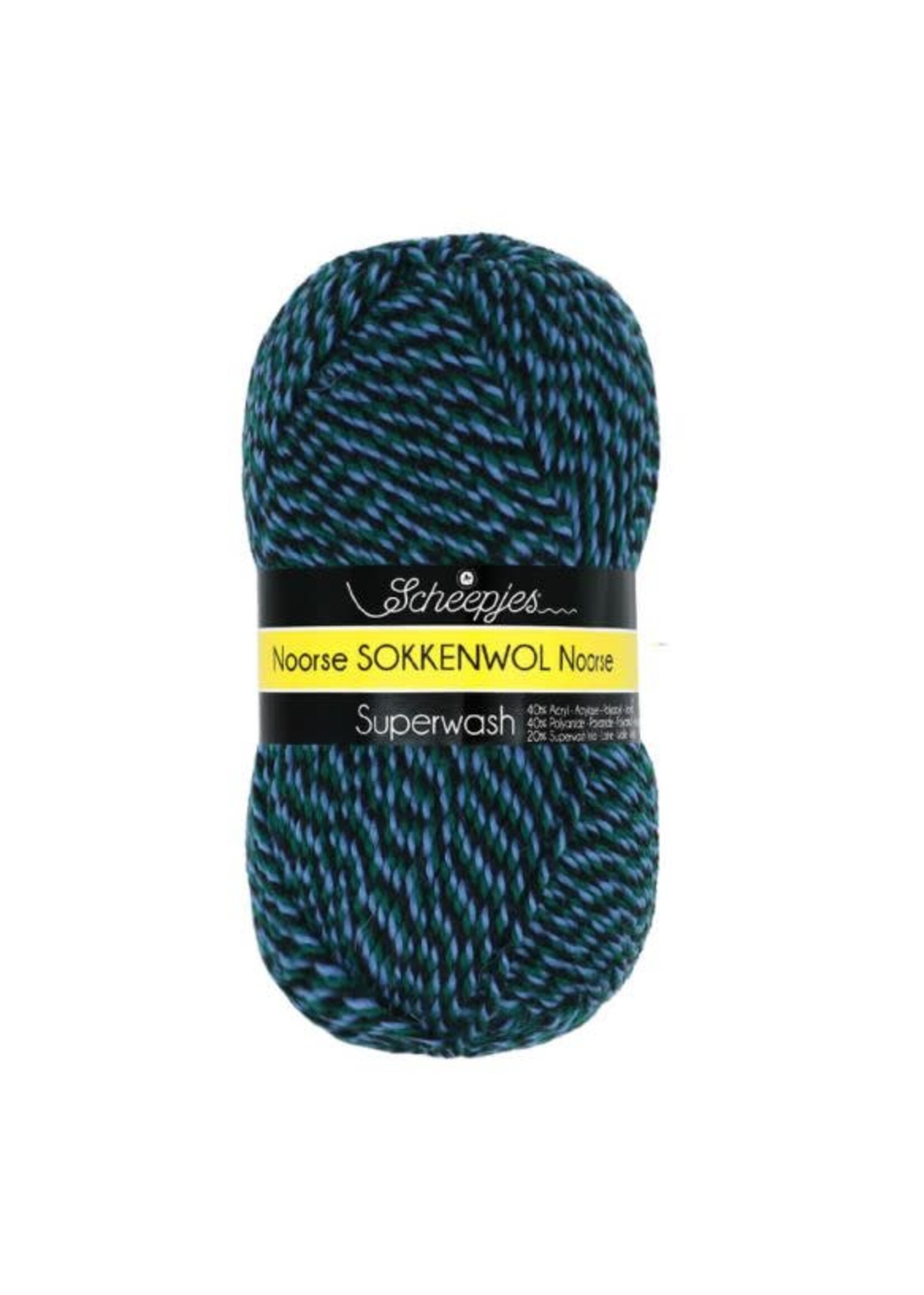 Scheepjes Scheepjes noorse sokkenwol Markoma  groen, zwart, blauw 100 gram