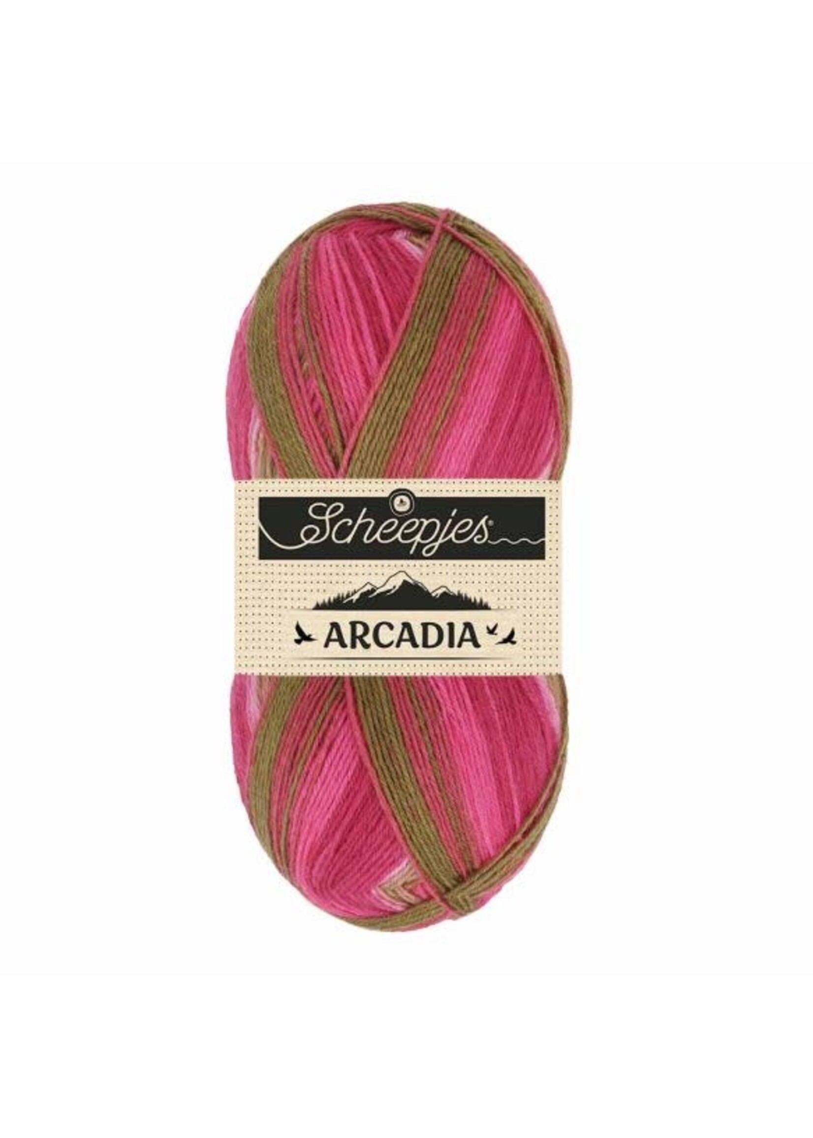 Scheepjes Scheepjes Arcadia 100g - 904 Sakura (roze/fuchia/bruin gemeleerd)