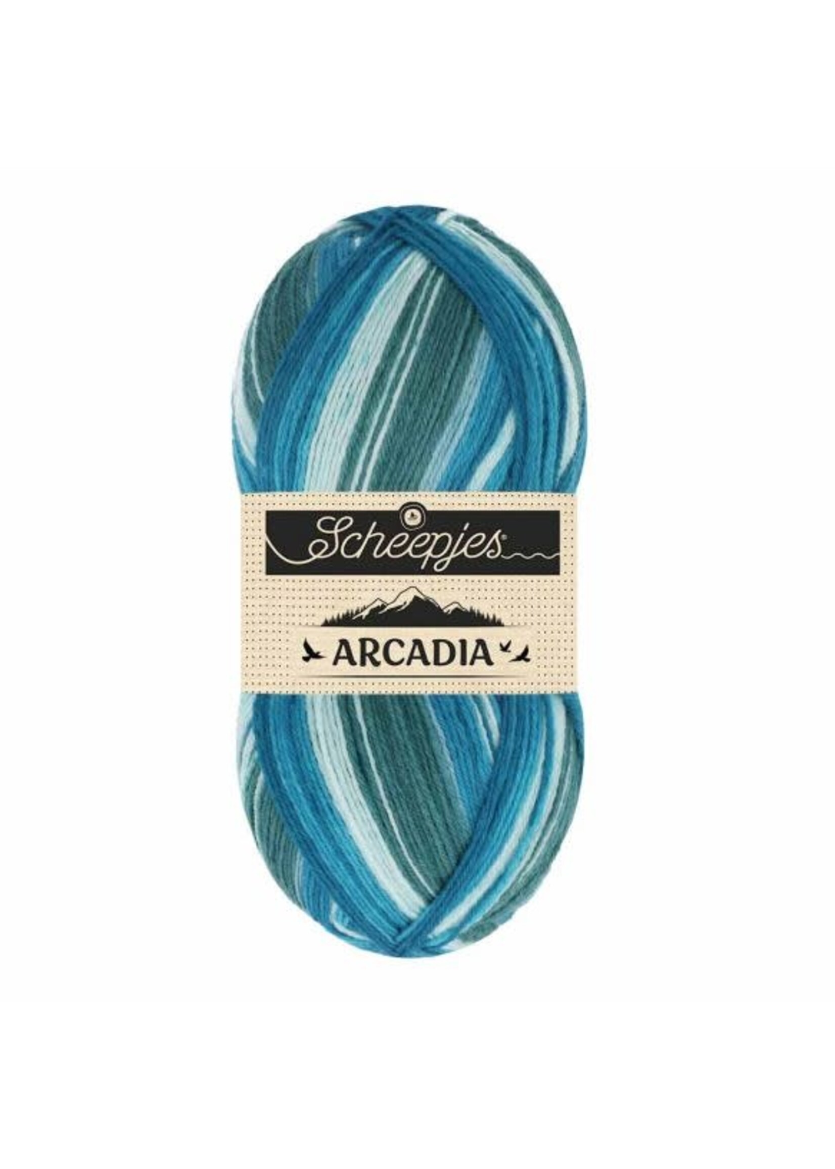 Scheepjes Scheepjes Arcadia 100 gram - 906 Oasis (blauw/groen  gemeleerd)