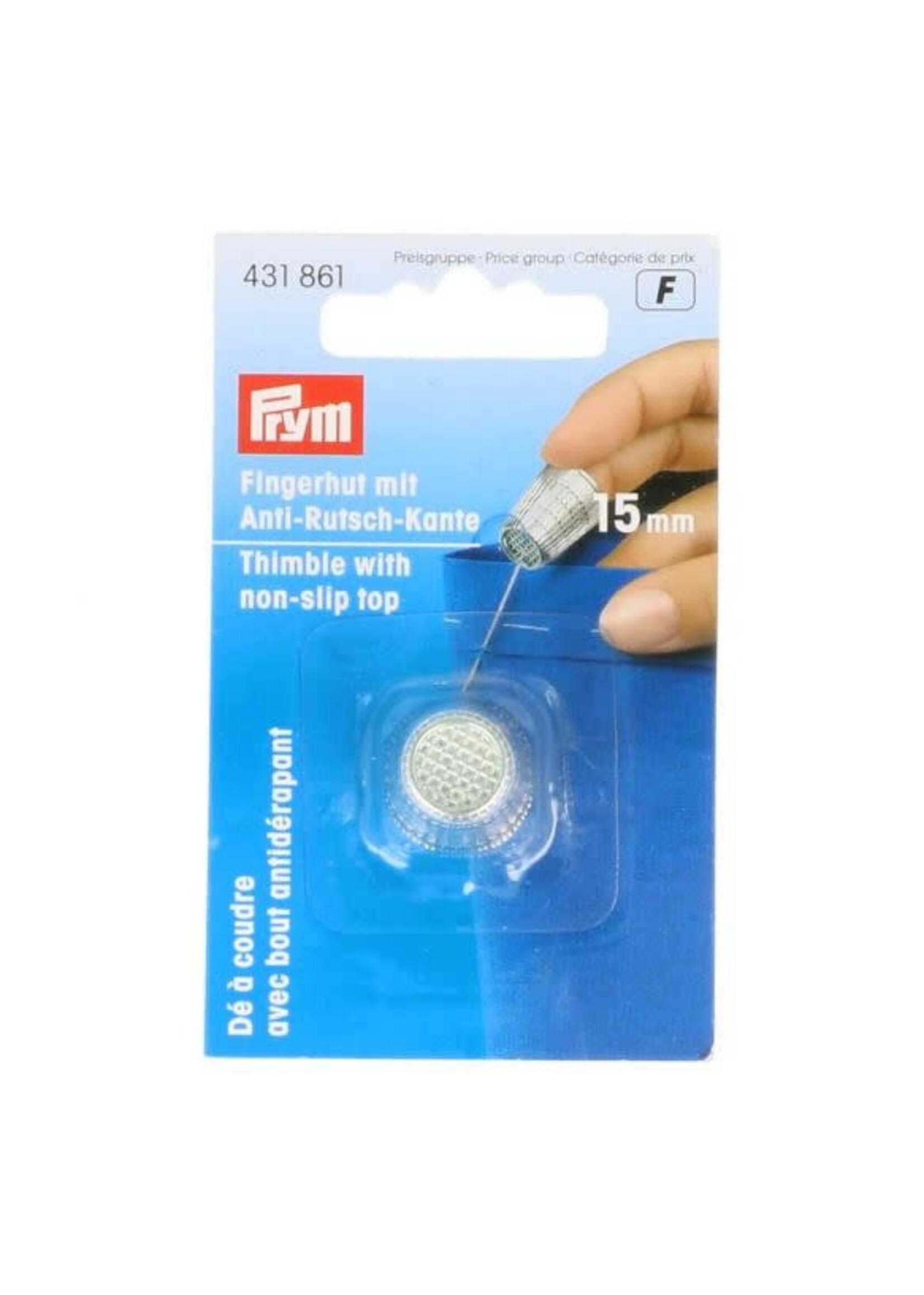 Prym Prym Vingerhoed zinkdruk 15mm zilver