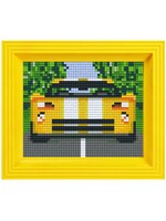 Pixel Pixelhobby geschenkset met 25 pixelmatjes gele raceauto