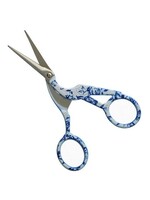 Opry Borduurschaar ooievaar 11,5cm blauw-wit
