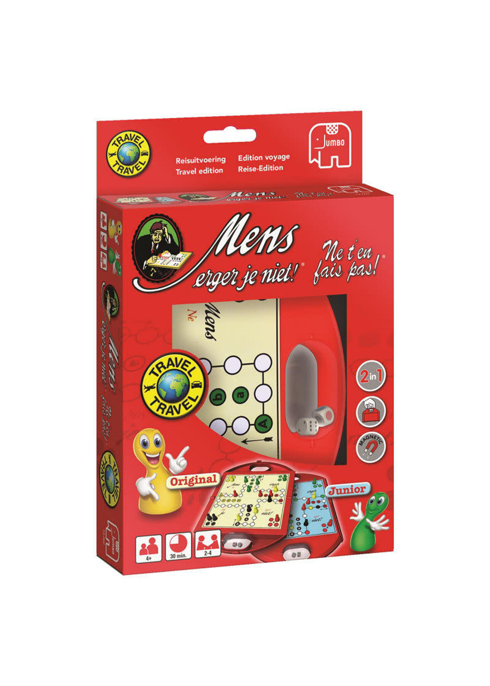 Jumbo Jumbo Mens erger je niet Travel en magnetisch