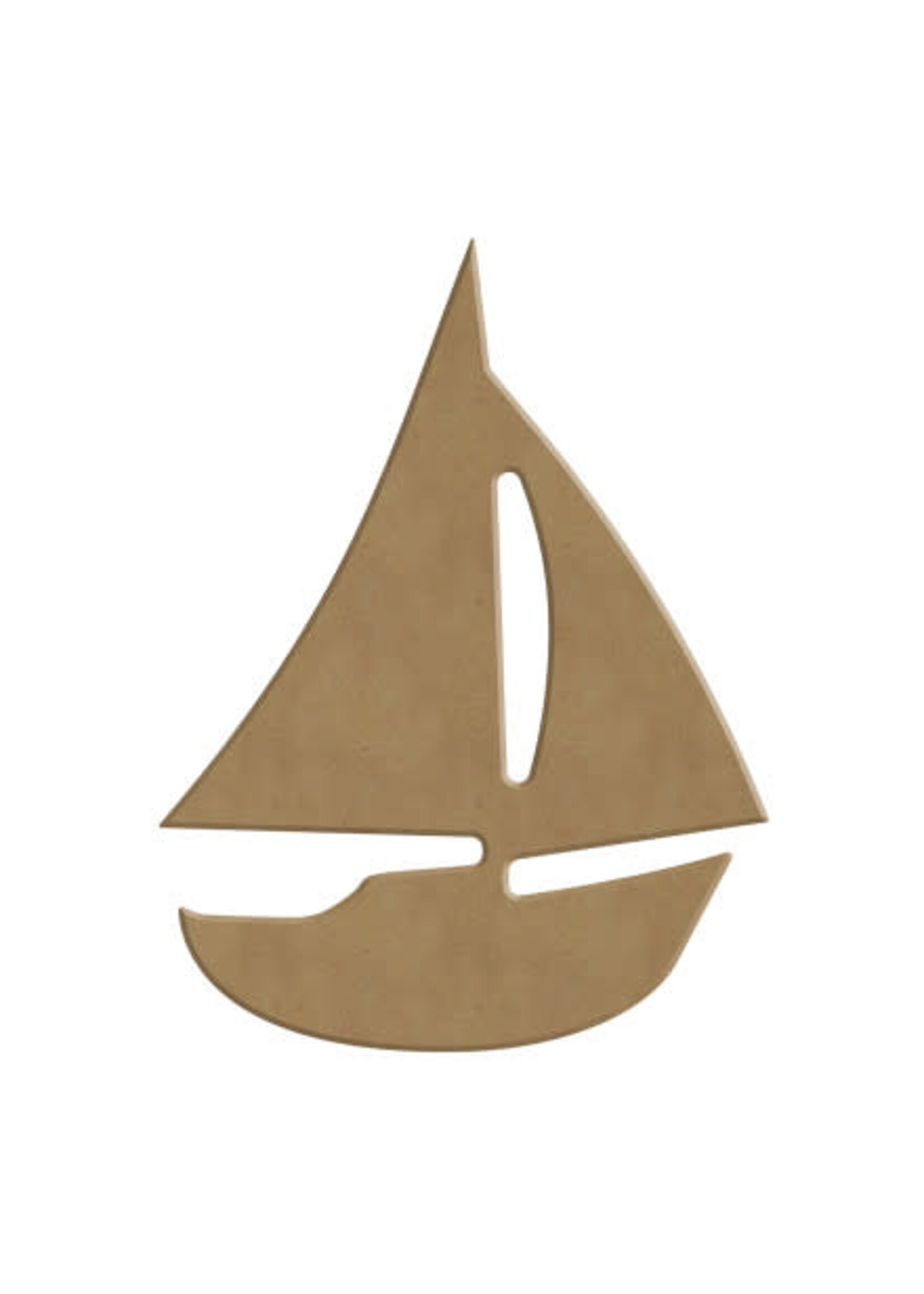 Gomille Gomille MDF Figuur 11x14 cm Zeilboot