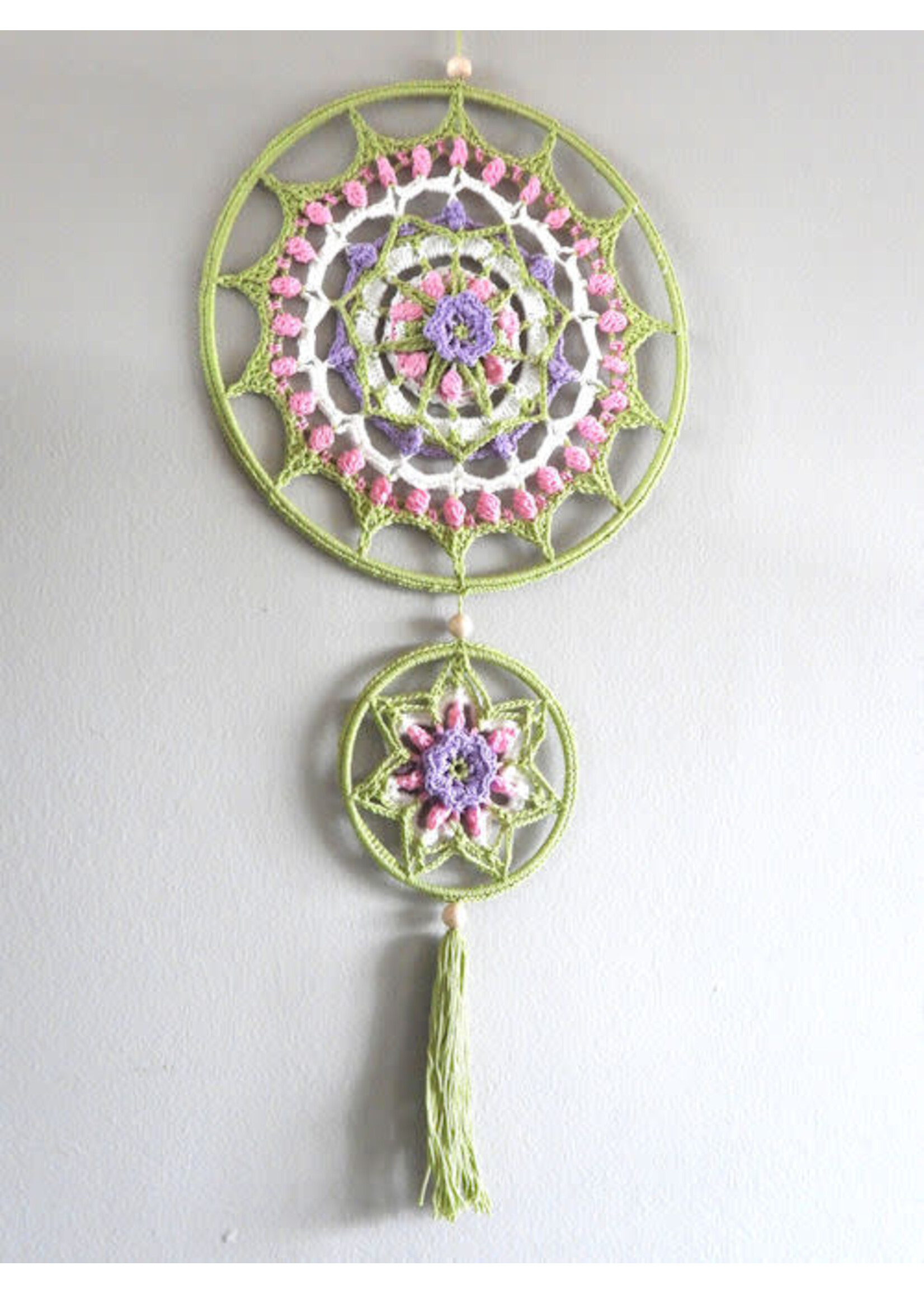 Funny haakpakketten Funny Mandala Pastel 25 cm haakpakket