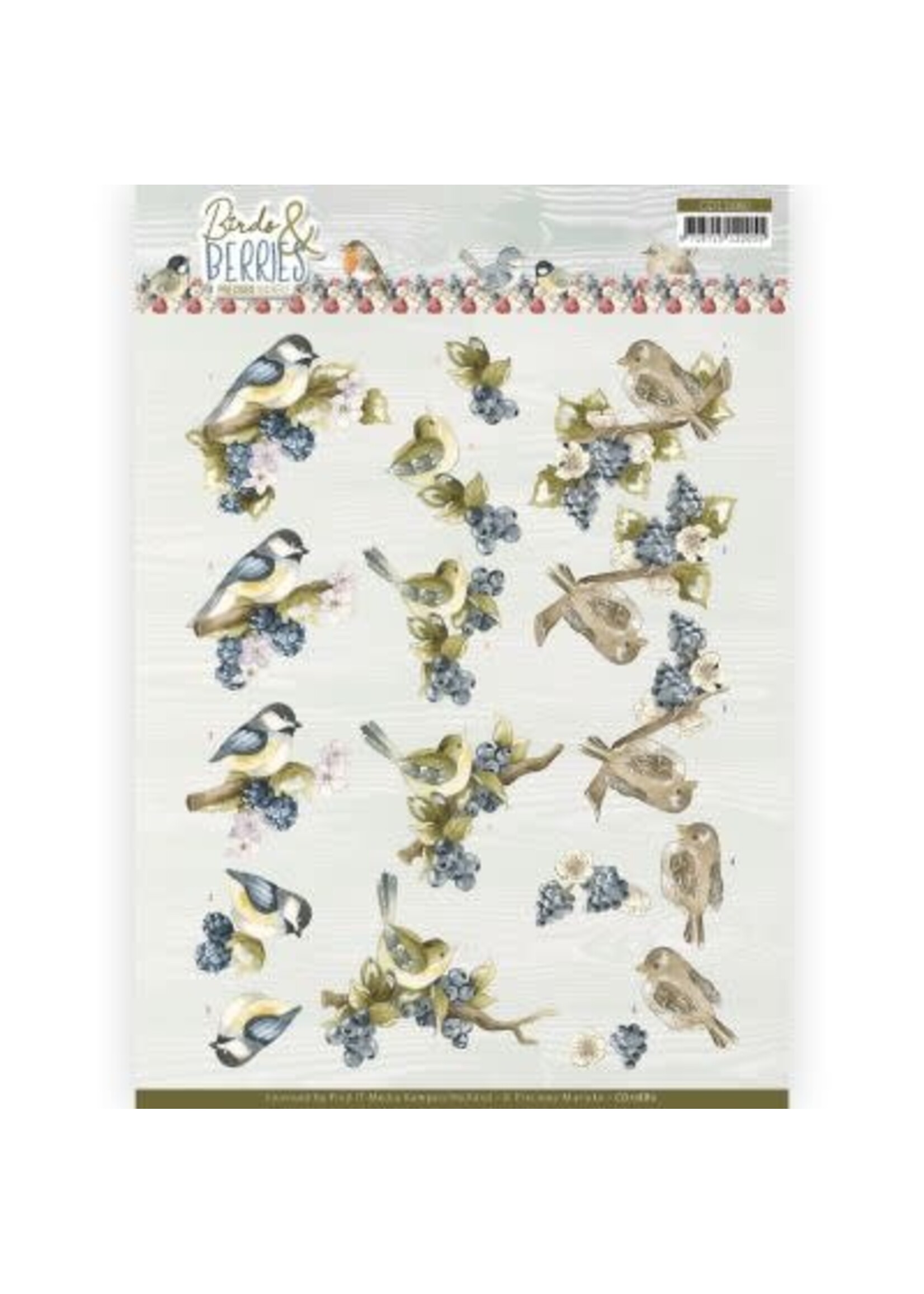 Precious Marieke 3D Cutting Sheet - Precious Marieke - Birds and Berries - Blackberries