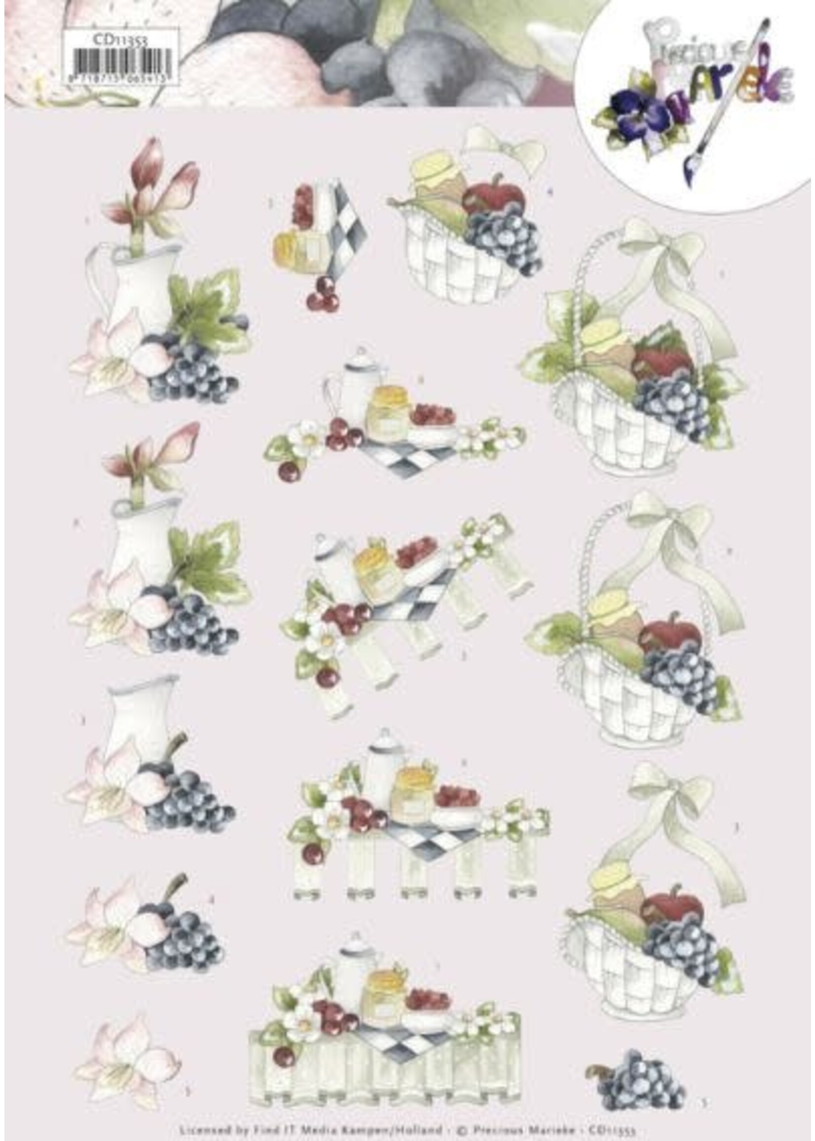 Precious Marieke 3D Cutting Sheet - Precious Marieke - Grapes