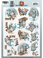 find it 3D Cutting Sheet - Yvonne Creations - Winter Gnomes Sledge