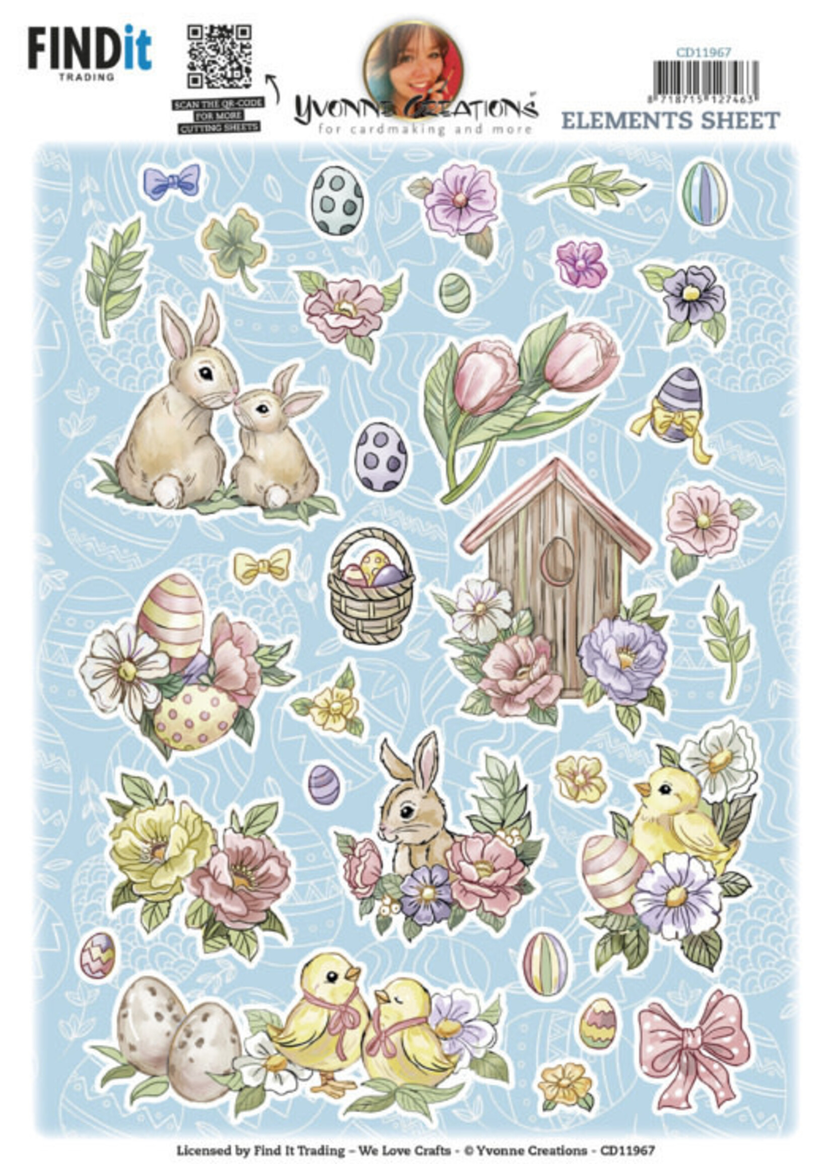 find it 3D Cutting sheets Small elements easter