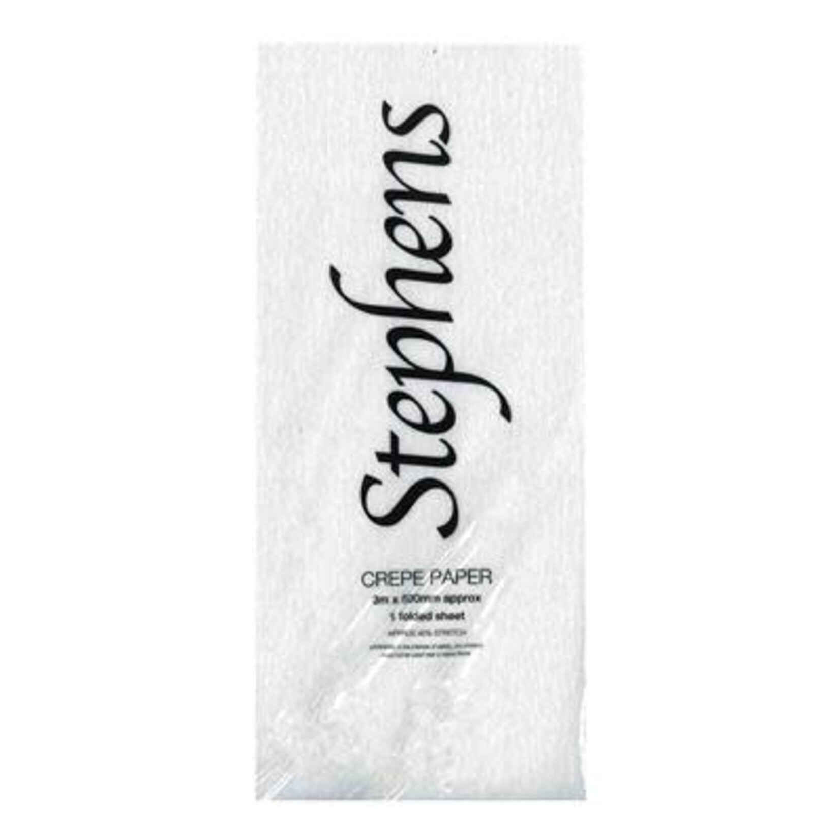 Westdesign Stephens Crepe White 40% Stretch 3m X 500mm 1 Sheet