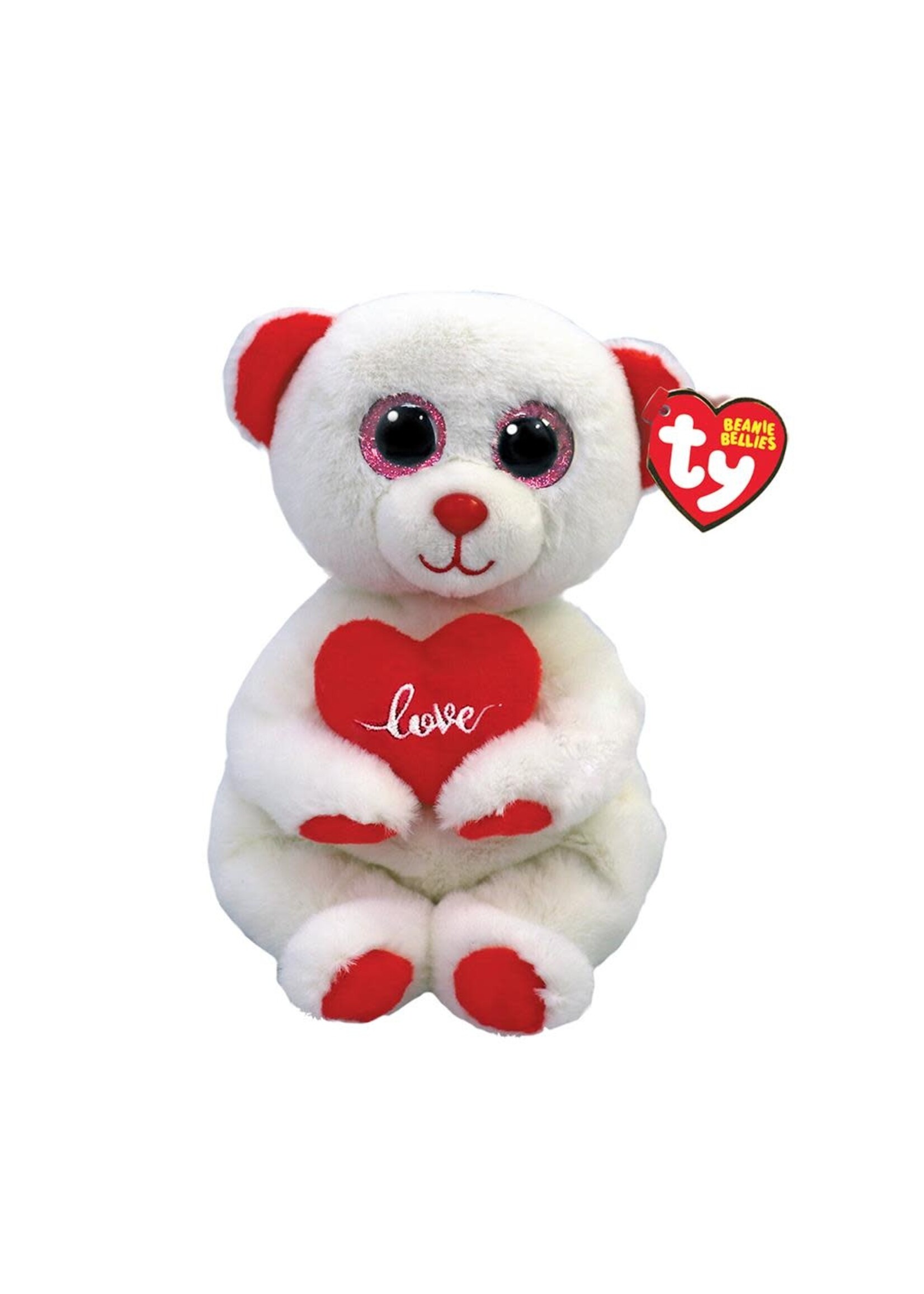 Ty Ty Beanie Babies Bellies Desi Bear Heart 15cm