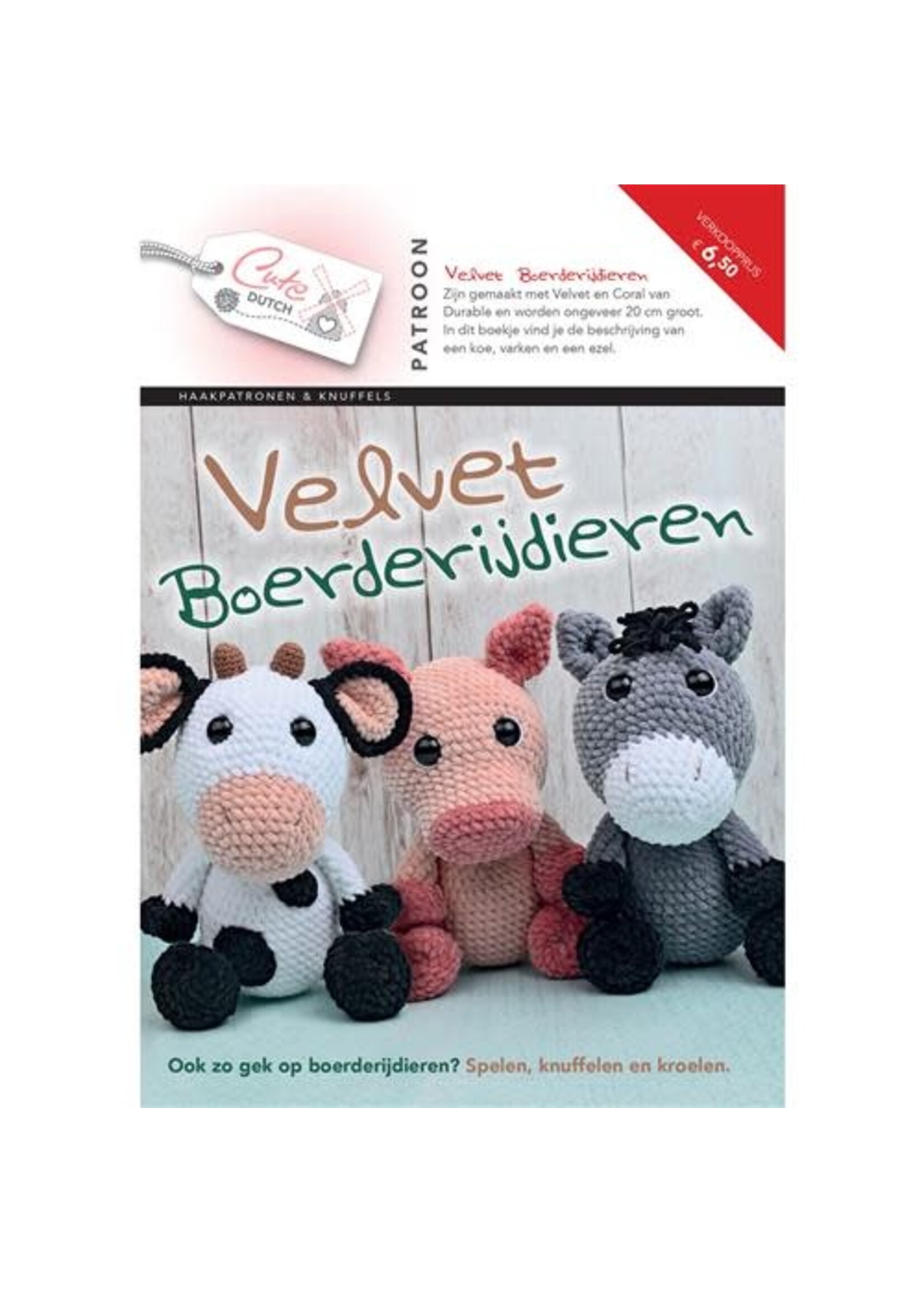 Cute Dutch Cute Dutch Velvet patronen Boerderijdieren (haken)