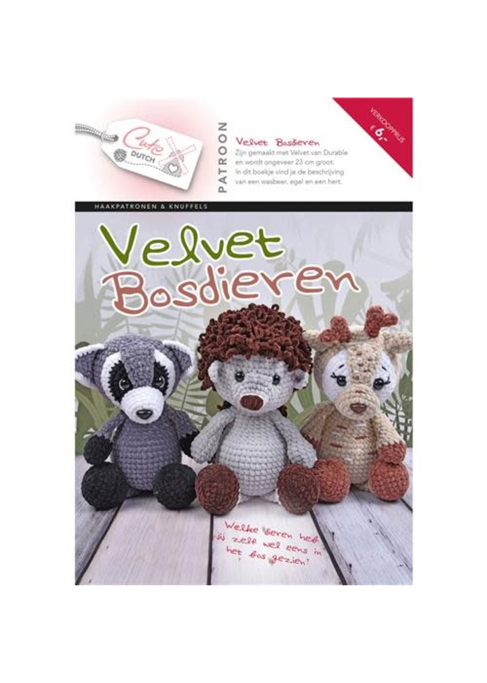Cute Dutch Velvet patronen Bosdieren (haken)