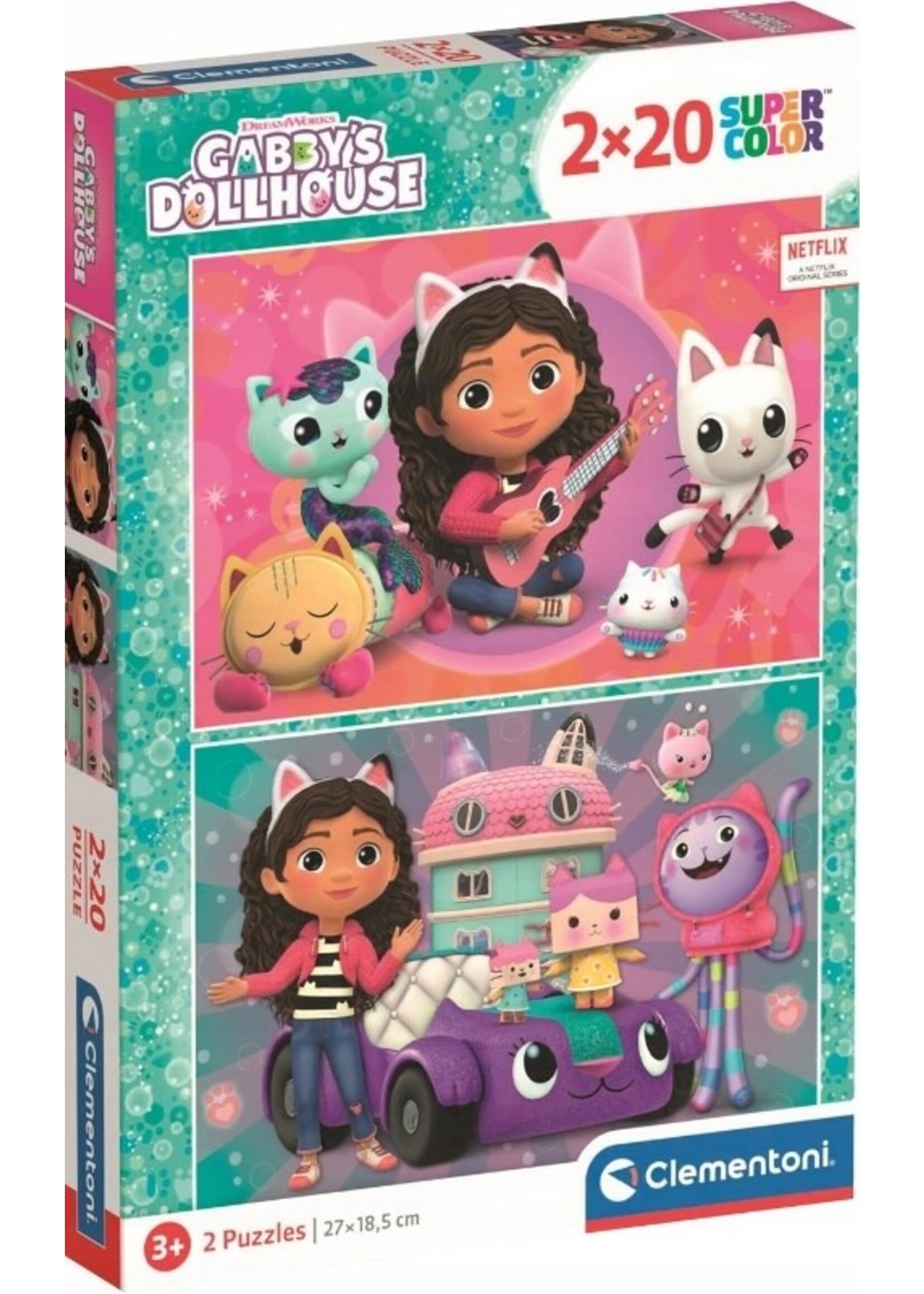 Clementoni Clementoni Puzzel Gabby's Poppenhuis 2x20st.