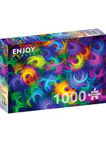 Enjoy Puzzle Enjoy Abstract Neon Feathers (1000)