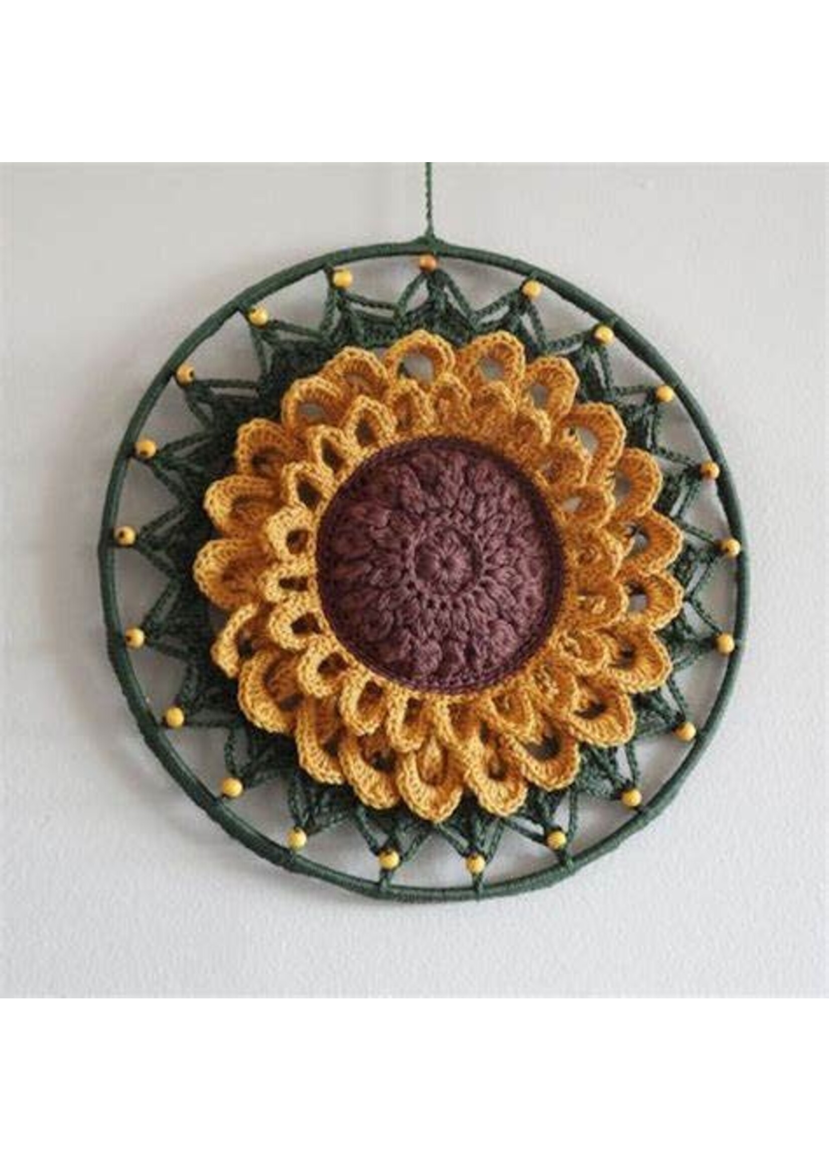 Funny haakpakketten Haakpakket Funny Mandala Sunflower 25cm